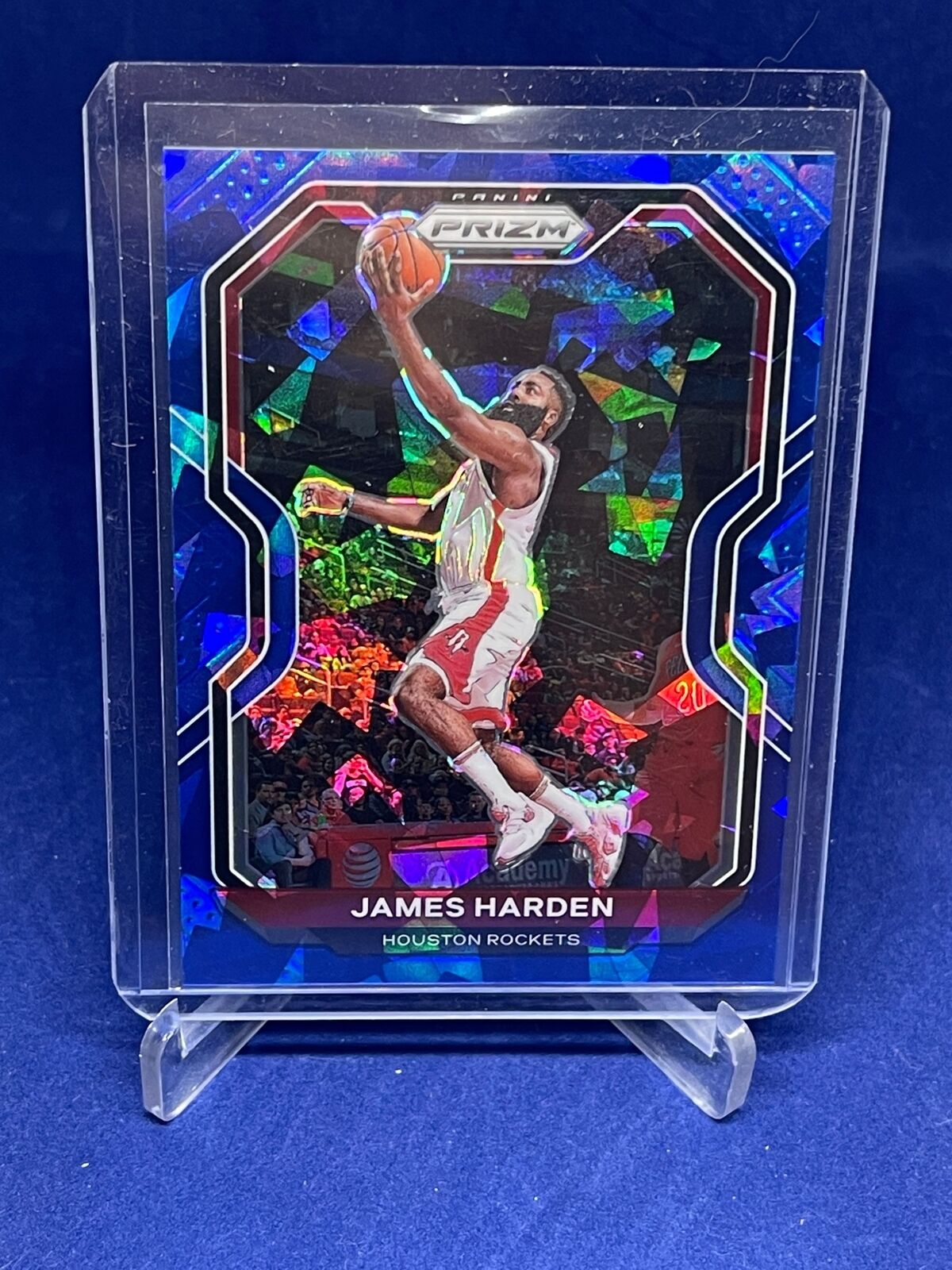 JAMES HARDEN 2020-21 PANINI PRIZM BLUE CRACKED ICE PRIZM #D 76/125