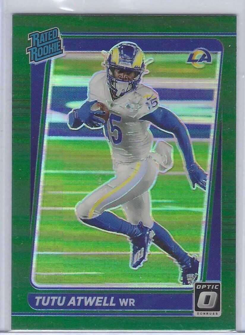 TUTU ATWELL 2021 DONRUSS OPTIC PREVIEW GREEN PRIZM HOLO RATED ROOKIE RC #P-272