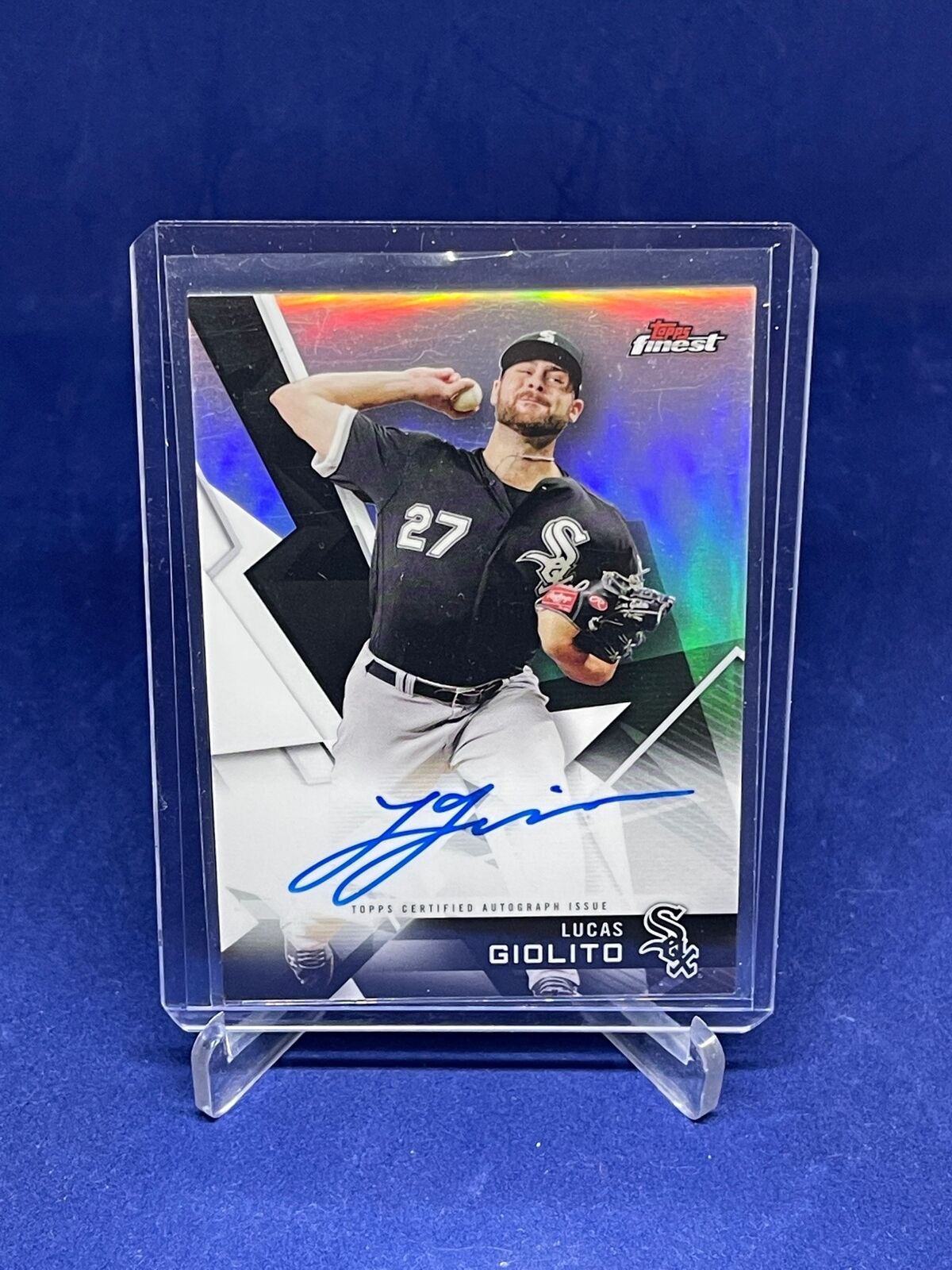 LUCAS GIOLITO 2018 TOPPS FINEST REFRACTOR ON CARD AUTO