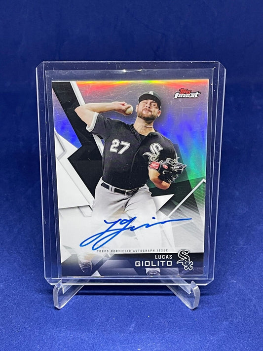 LUCAS GIOLITO 2018 TOPPS FINEST REFRACTOR ON CARD AUTO