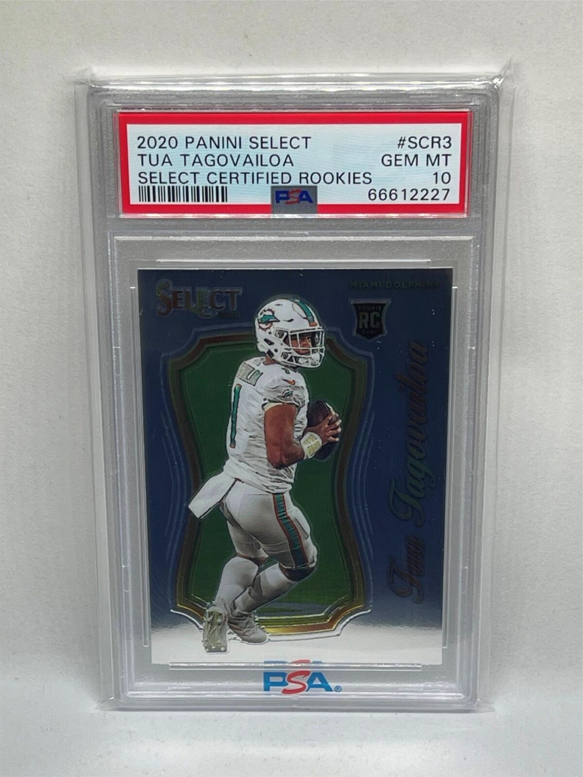 TUA TAGOVAILOA 2020 PANINI SELECT CERTIFIED ROOKIES RC PSA 10 GEM MINT