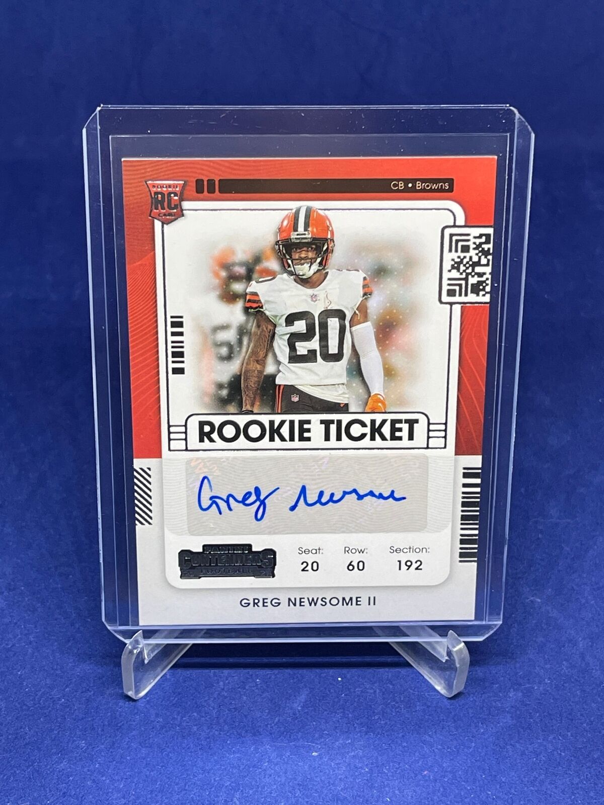 GREG NEWSOME II 2021 PANINI CONTENDERS ROOKIE TICKET AUTO RC #155