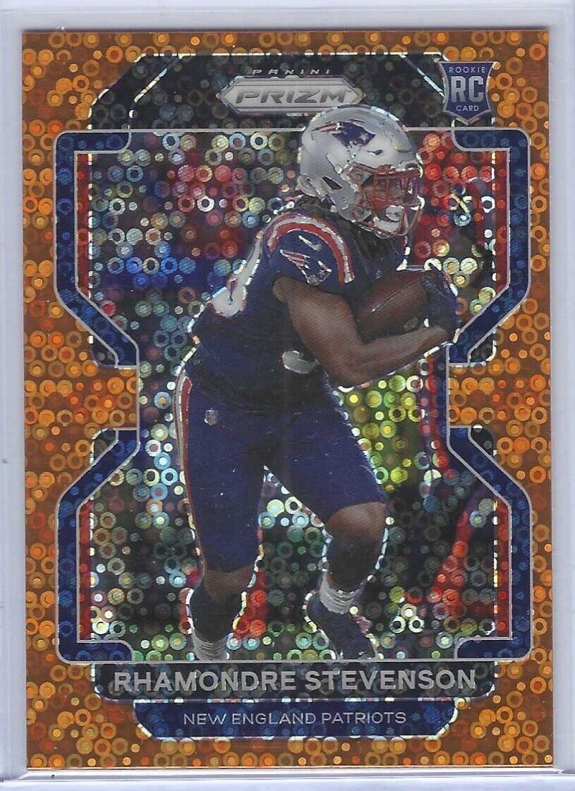 RHAMONDRE STEVENSON 2021 PANINI PRIZM ORANGE DISCO PRIZM ROOKIE RC #367