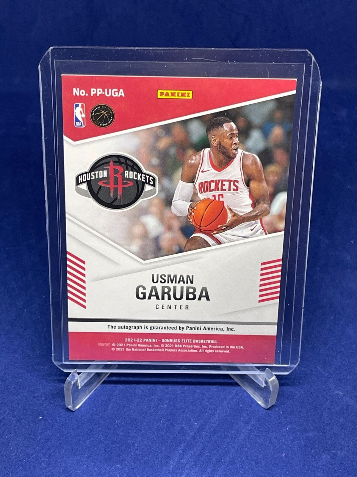 USMAN GARUBA 2021-22 PANINI DONRUSS ELITE PEN PALS GOLD ON CARD AUTO RC #D 28/49