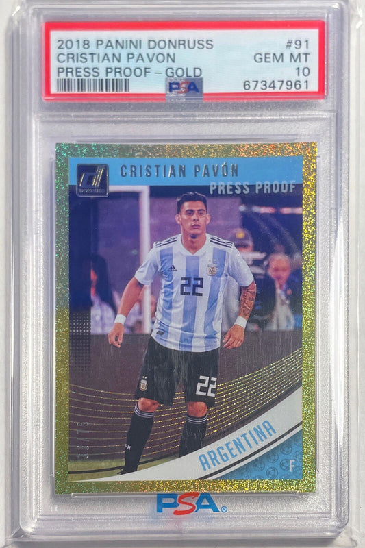 CRISTIAN PAVON 2018-19 DONRUSS PRESS PROOF GOLD #D 11/75 PSA 10 GEM MINT POP 1/1