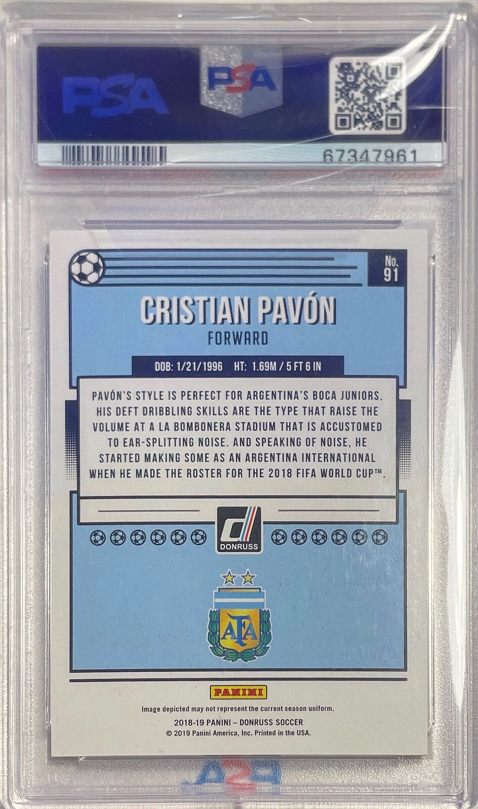 CRISTIAN PAVON 2018-19 DONRUSS PRESS PROOF GOLD #D 11/75 PSA 10 GEM MINT POP 1/1