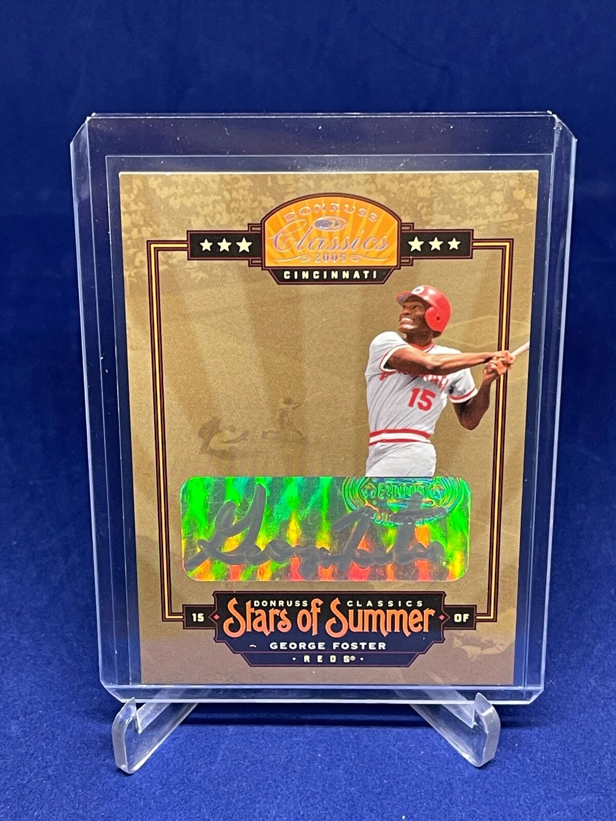GEORGE FOSTER 2005 DONRUSS CLASSICS STARS OF SUMMER AUTO #D 32/50