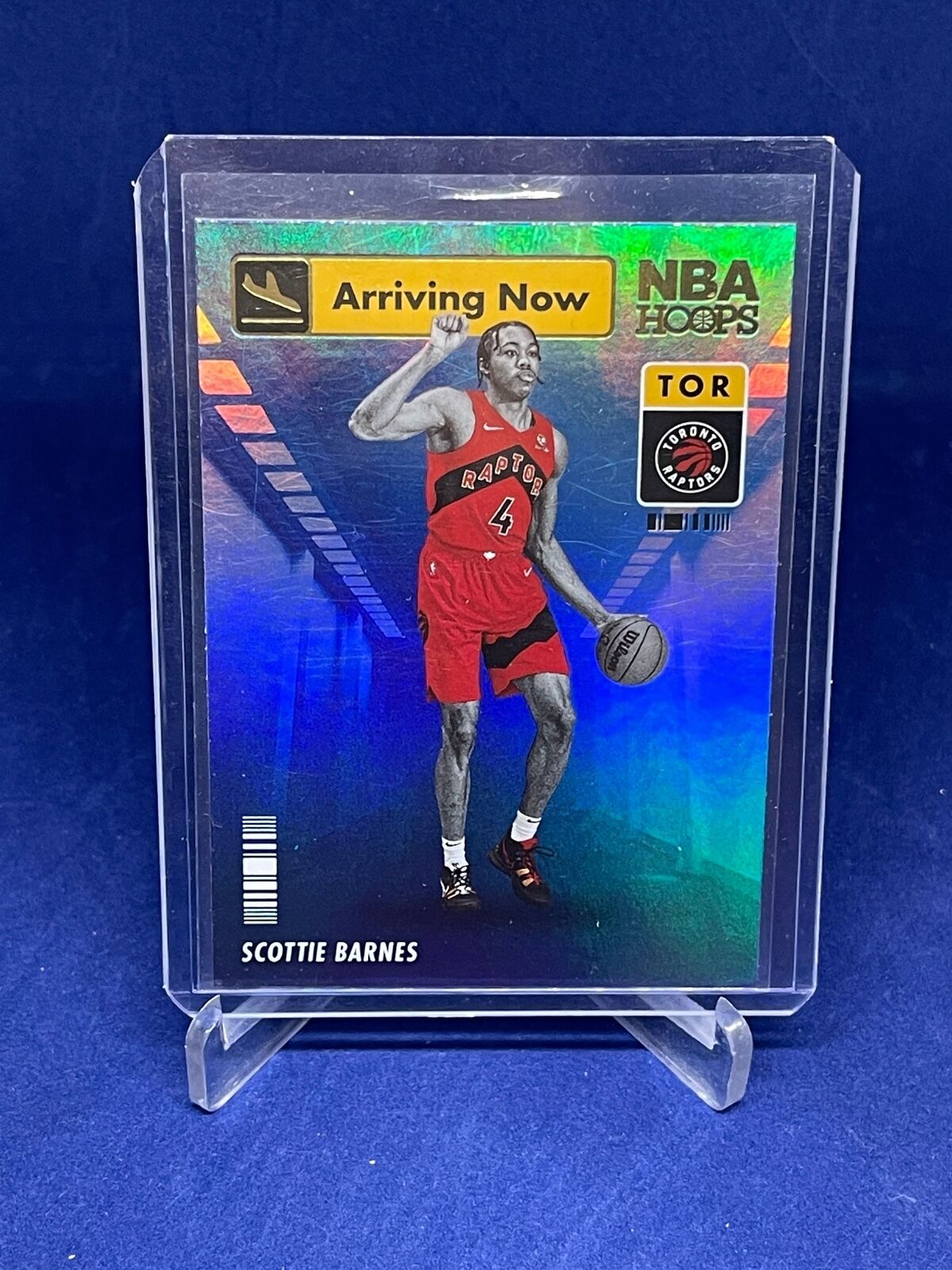 SCOTTIE BARNES 2021-22 PANINI NBA HOOPS ARRIVING NOW HOLO ROOKIE RC #15