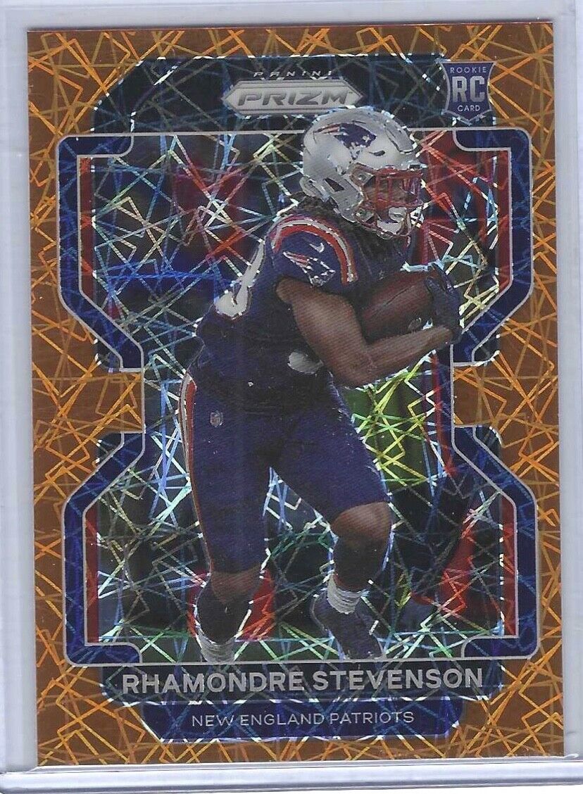 RHAMONDRE STEVENSON 2021 PANINI PRIZM ORANGE LAZER PRIZM ROOKIE RC #367