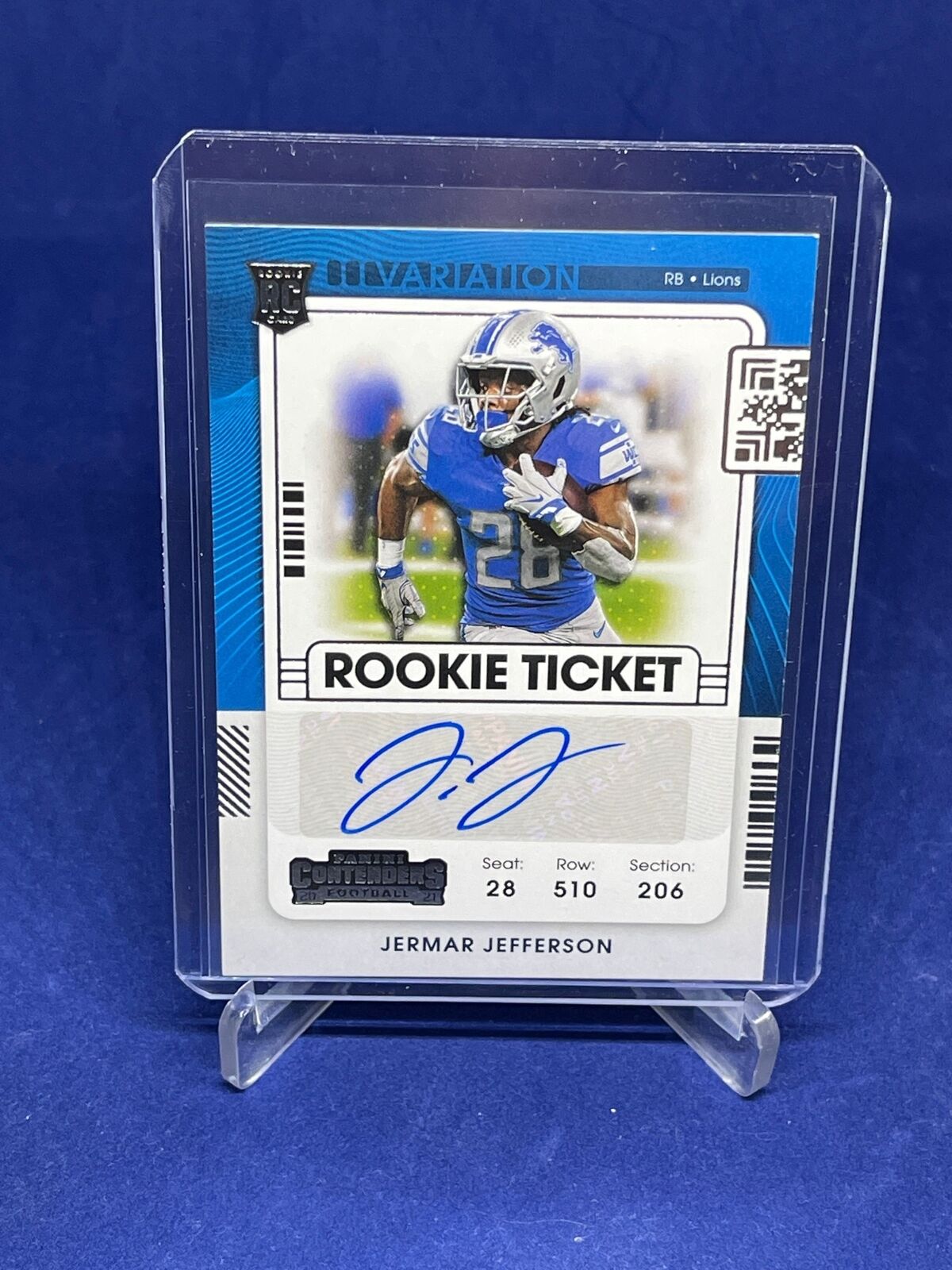 JERMAR JEFFERSON 2021 PANINI CONTENDERS ROOKIE TICKET AUTO VARIATION RC #260