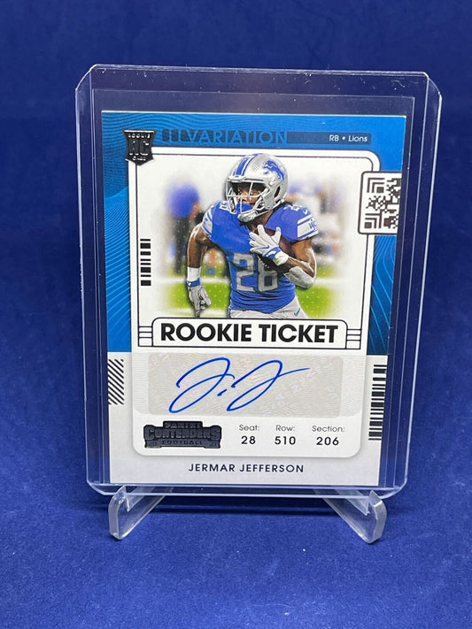 JERMAR JEFFERSON 2021 PANINI CONTENDERS ROOKIE TICKET AUTO VARIATION RC #260