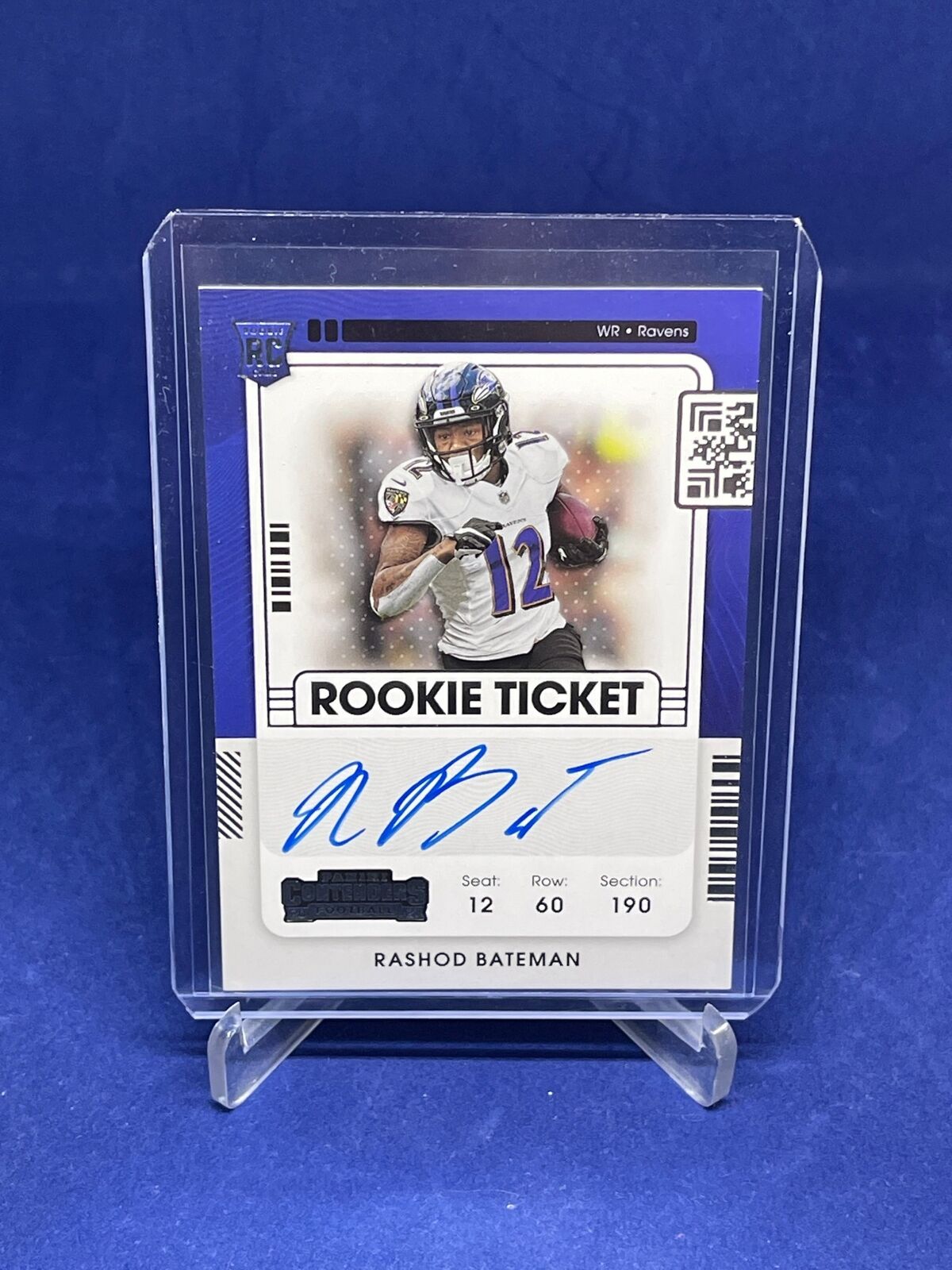 RASHOD BATEMAN 2021 PANINI CONTENDERS ROOKIE TICKET ON CARD AUTO RC #113