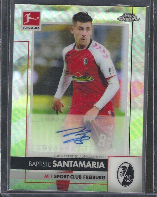 BAPTISTE SANTAMARIA 2020-21 TOPPS CHROME SILVER REFRACTOR AUTO #BCA-BSA