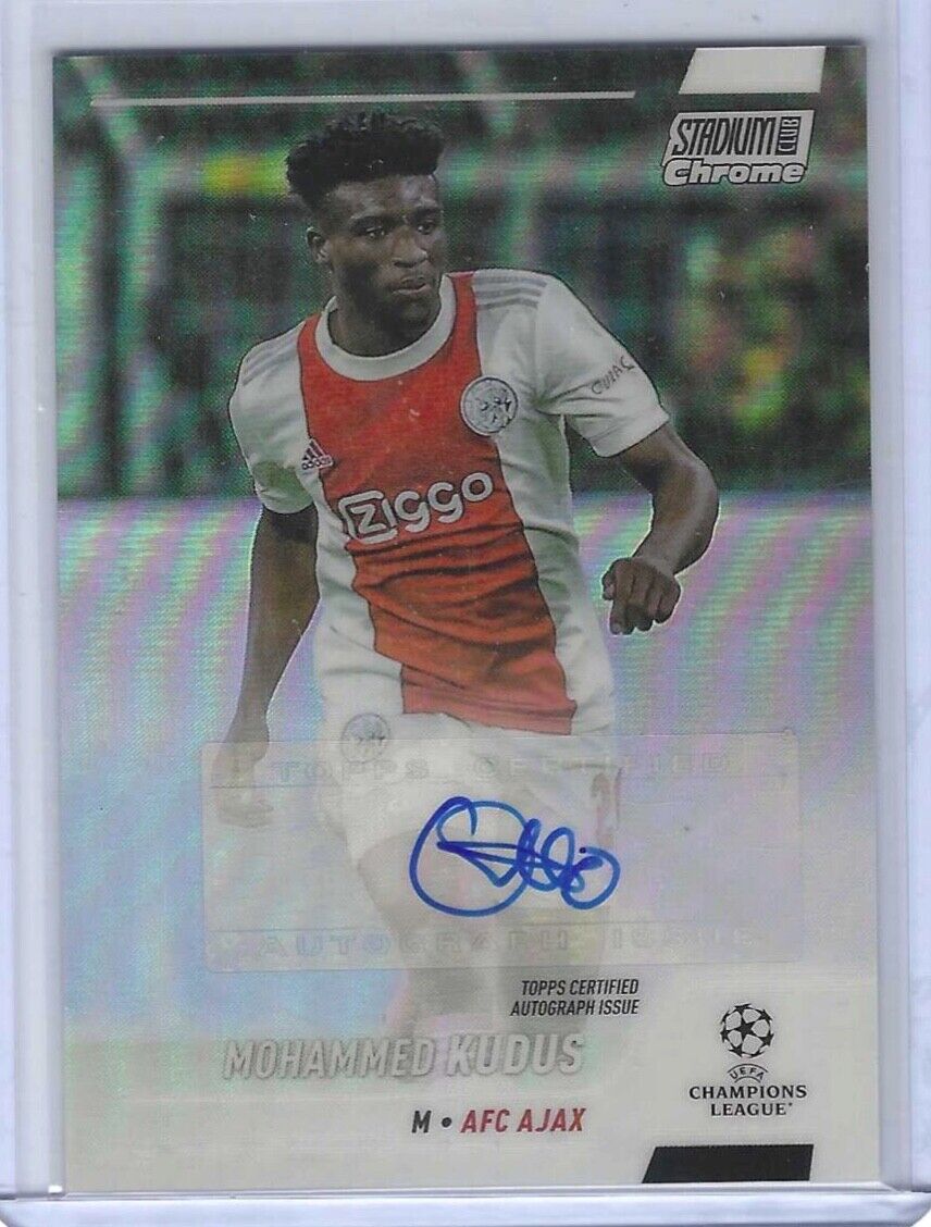 MOHAMMED KUDUS 2021-22 TOPPS STADIUM CLUB CHROME REFRACTOR AUTO #CA-MK
