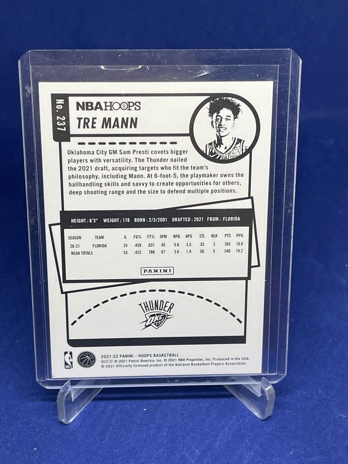 TRE MANN 2021-22 PANINI NBA HOOPS TEAL EXPLOSION SP ROOKIE RC #237