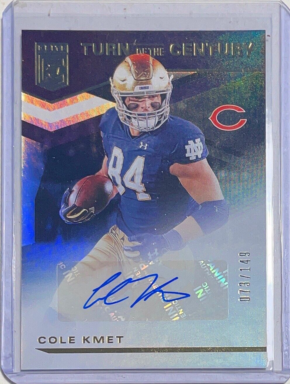 COLE KMET 2021 PANINI DONRUSS ELITE TURN OF THE CENTURY AUTO RC #D 073/149