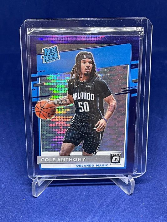 COLE ANTHONY 2020-21 PANINI OPTIC RATED ROOKIE PURPLE PULSAR PRIZM RC #165