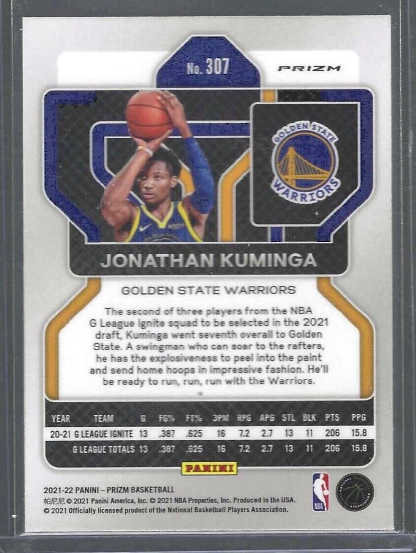 JONATHAN KUMINGA 2021-22 PANINI PRIZM SILVER CRACKED PRIZMS ROOKIE RC #307