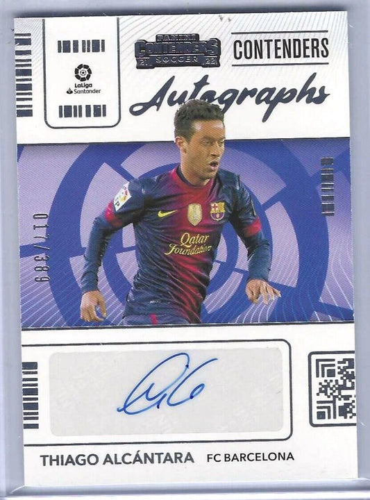 THIAGO ALCANTARA 2021-22 PANINI CHRONICLES CONTENDERS AUTO #D 017/389