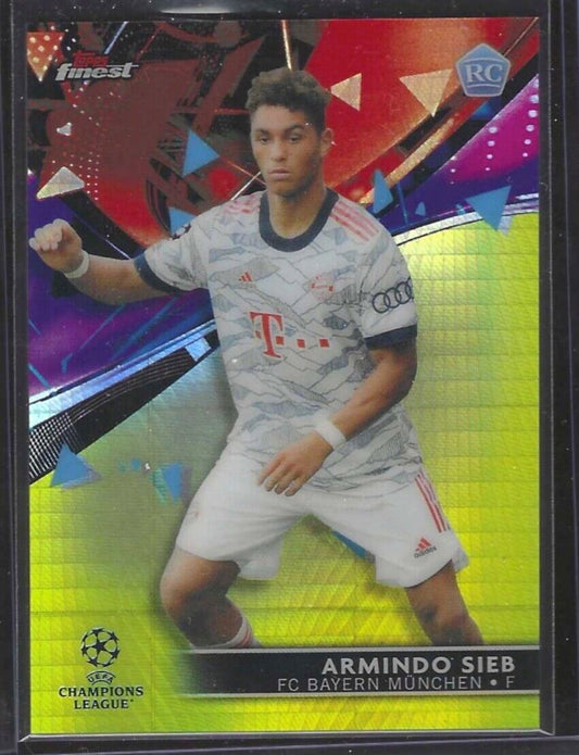 ARMINDO SIEB 2021-22 TOPPS FINEST YELLOW HYPER REFRACTOR ROOKIE RC #D 225/250