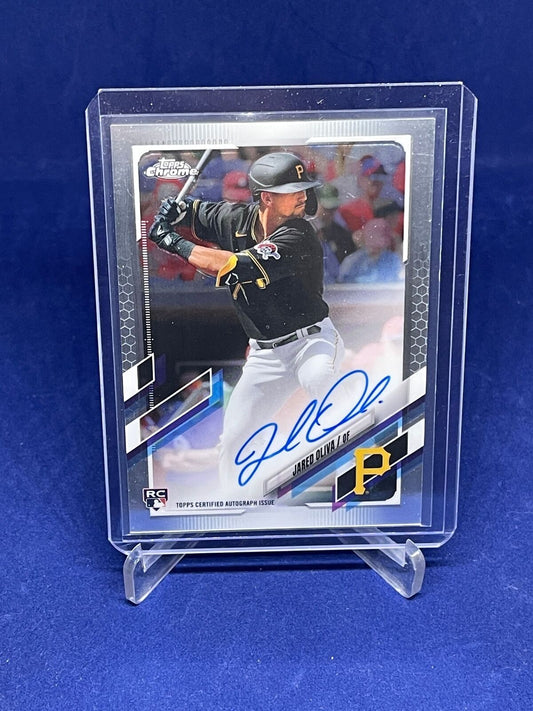 JARED OLIVA 2021 TOPPS CHROME ON CARD ROOKIE AUTO RC
