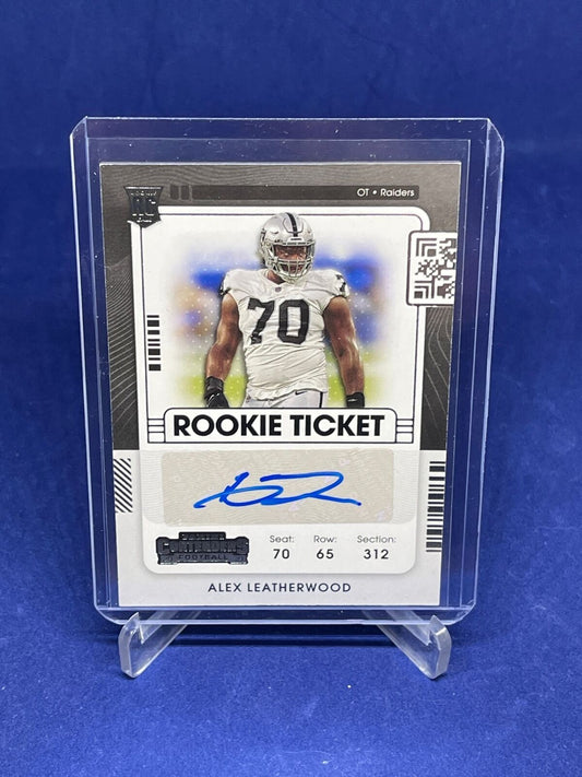 ALEX LEATHERWOOD 2021 PANINI CONTENDERS ROOKIE TICKET AUTO RC #149