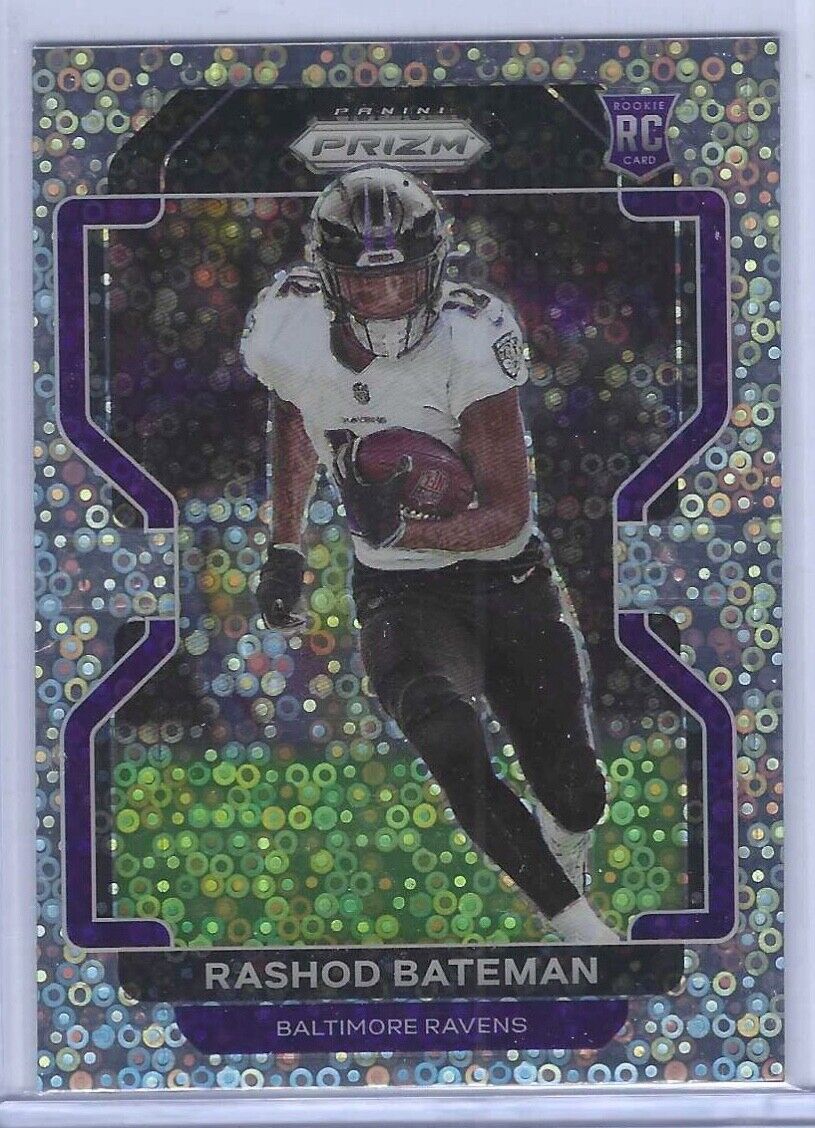 RASHOD BATEMAN 2021 PANINI PRIZM SILVER DISCO PRIZM VARIATION ROOKIE RC #V-340