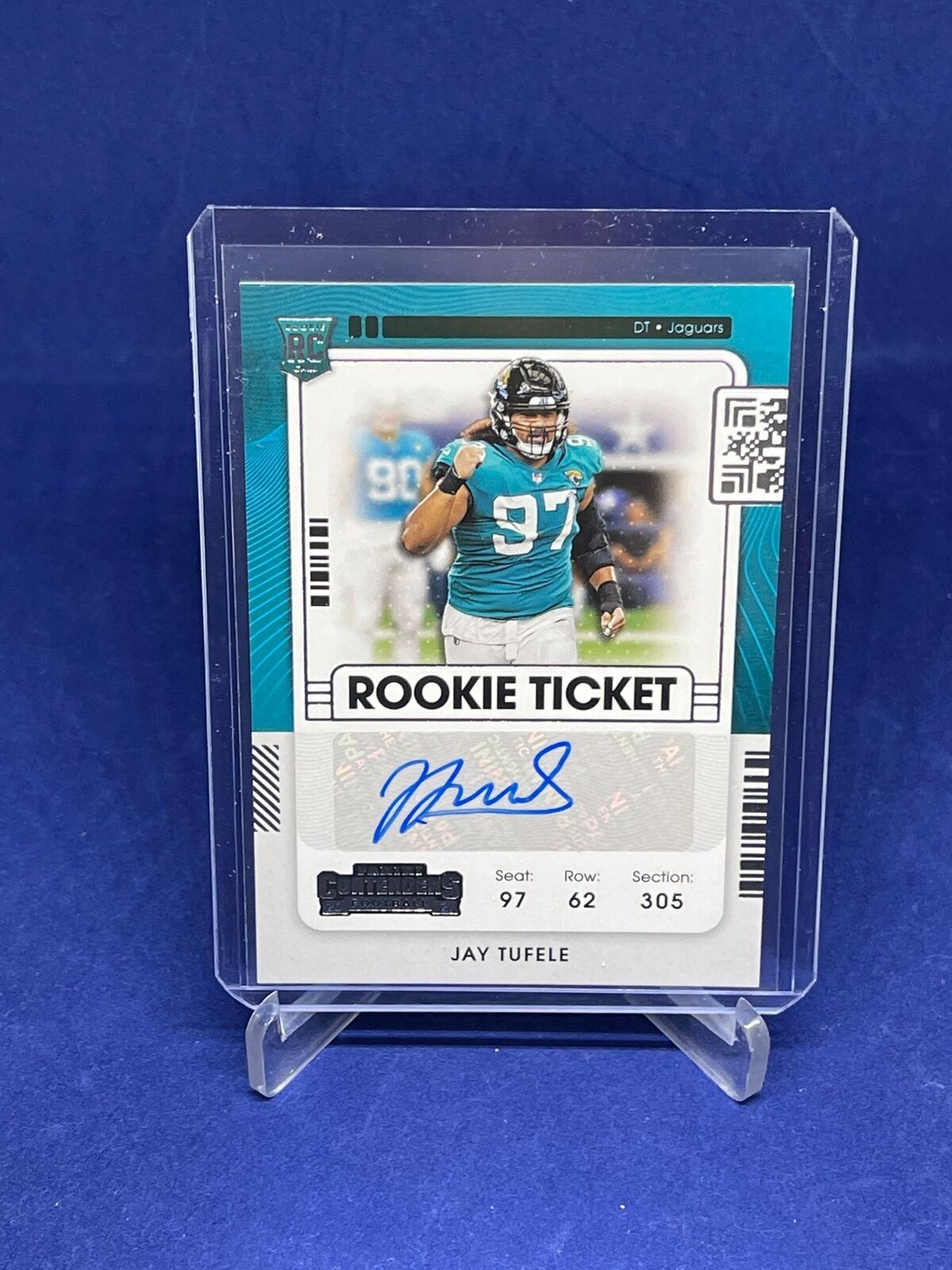 JAY TUFELE 2021 PANINI CONTENDERS ROOKIE TICKET AUTO RC #199