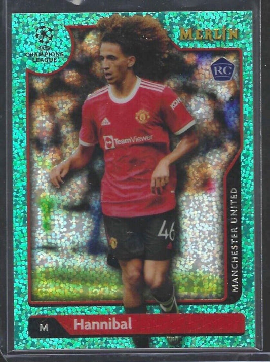 HANNIBAL 2021-22 TOPPS MERLIN AQUA SPECKLE REFRACTOR ROOKIE RC #D 157/199
