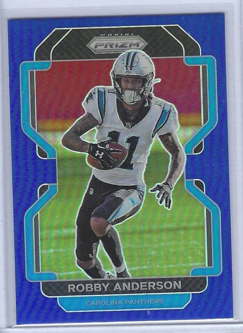 ROBBY ANDERSON 2021 PANINI PRIZM BLUE PRIZM SSP /7 OR /8 SUPER RARE! #312