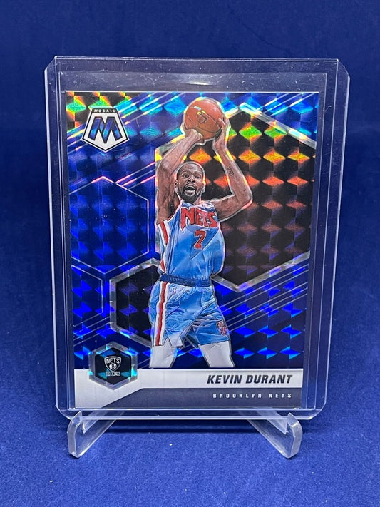 KEVIN DURANT 2020-21 PANINI MOSAIC BLUE PRIZM #D 47/99