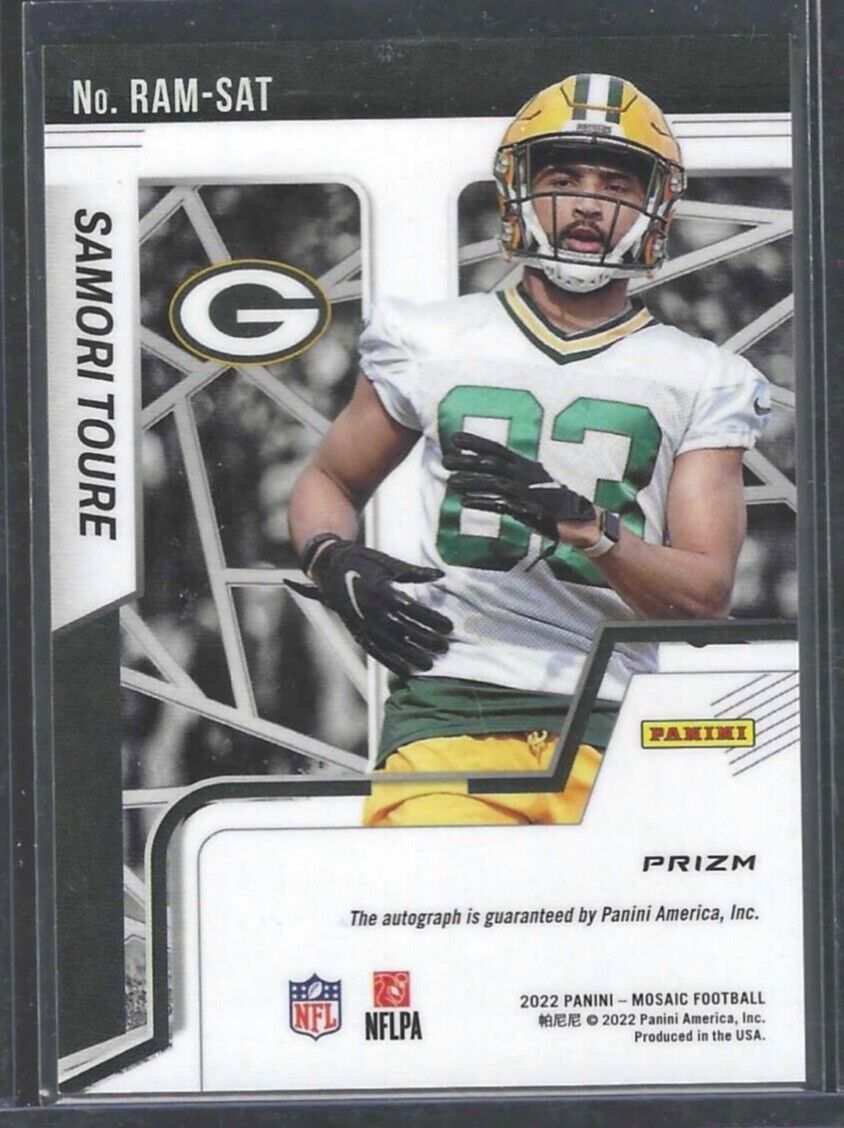 SAMORI TOURE 2022 PANINI MOSAIC SILVER PRIZM ROOKIE AUTO RC #RAM-SAT