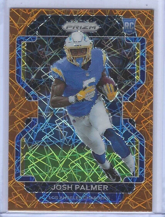 JOSH PALMER 2021 PANINI PRIZM ORANGE LAZER PRIZM ROOKIE RC #359
