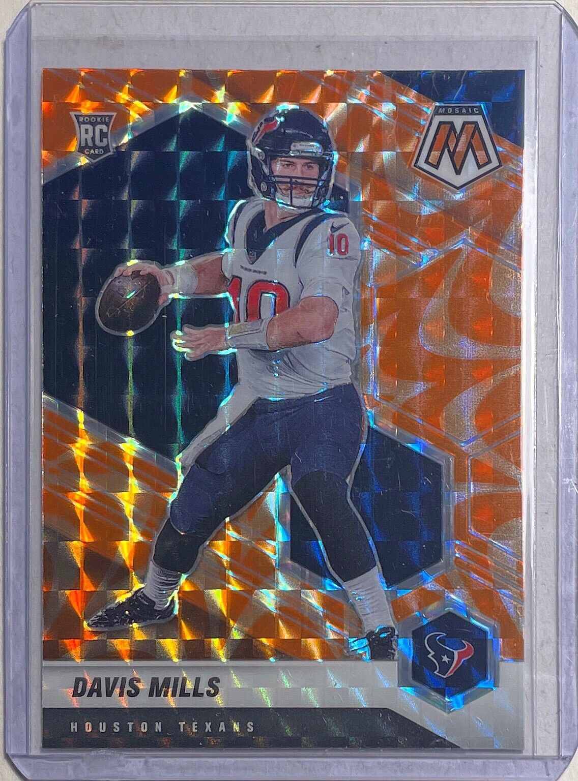 DAVIS MILLS 2021 PANINI MOSAIC ORANGE REACTIVE PRIZM ROOKIE RC #322