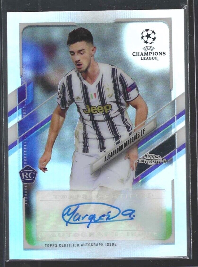 ALEJANDRO MARQUES 2020-21 TOPPS CHROME UEFA SILVER REFRACTOR AUTO RC #CA-AM