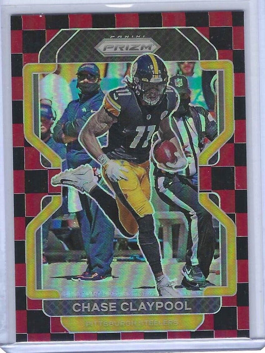 CHASE CLAYPOOL 2021 PANINI PRIZM BLACK AND RED CHECKERBOARD SSP #251