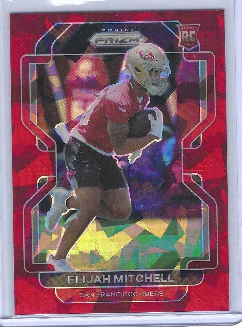 ELIJAH MITCHELL 2021 PANINI PRIZM RED CRACKED ICE PRIZM ROOKIE RC #399