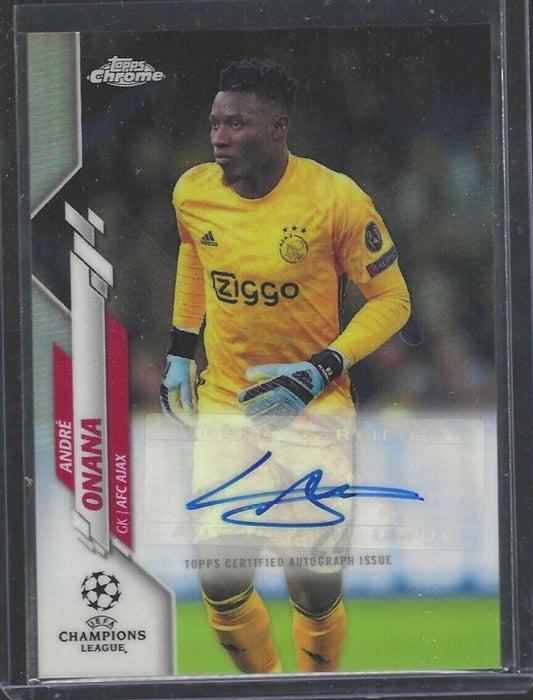 ANDRE ONANA 2019-20 TOPPS CHROME UEFA SILVER REFRACTOR AUTO #CA-AO