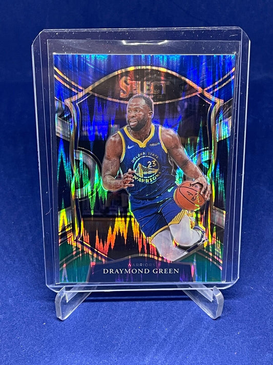 DRAYMOND GREEN 2020-21 PANINI SELECT CONCOURSE GREEN BLUE FLASH PRIZM #D 35/49