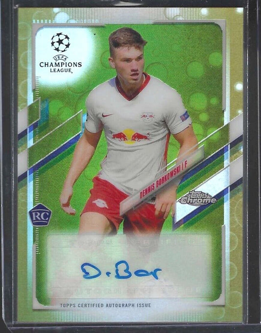 DENNIS BORKOWSKI 2020-21 TOPPS CHROME GOLD BUBBLES REFRACTOR AUTO RC #CA-DB