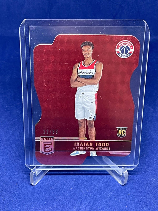 ISAIAH TODD 2021-22 PANINI DONRUSS ELITE RED DIE CUT ROOKIE RC #D 11/86