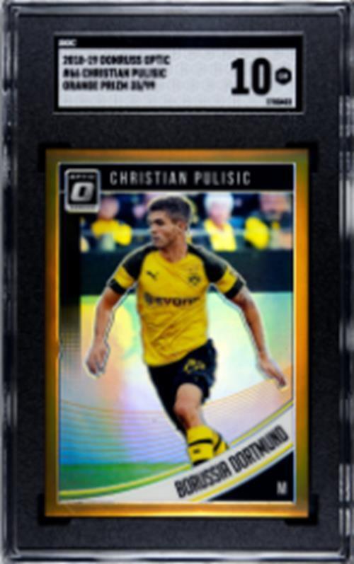 CHRISTIAN PULISIC 2018-19 PANINI DONRUSS OPTIC ORANGE PRIZM 35/99 SGC 10 POP 1/1