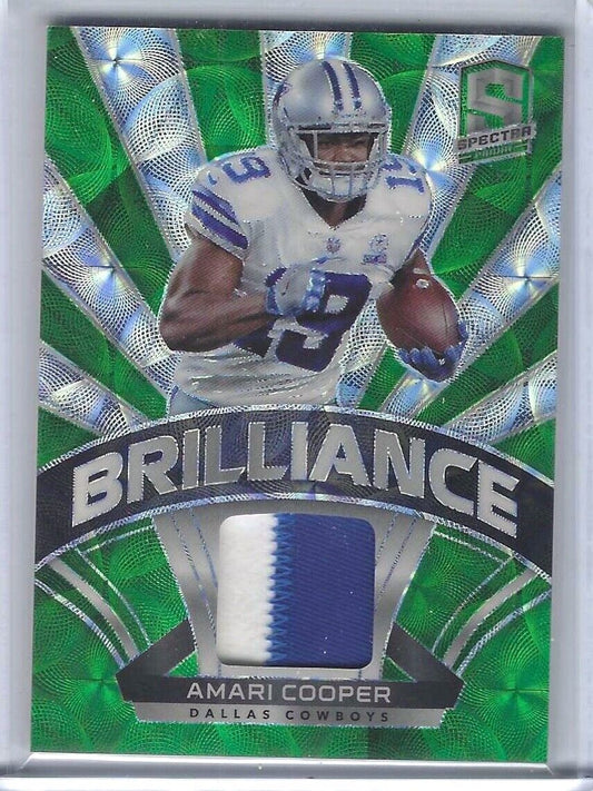 AMARI COOPER 2021 PANINI SPECTA GREEN SCOPE PRIZM BRILLIANCE PATCH #D 26/35