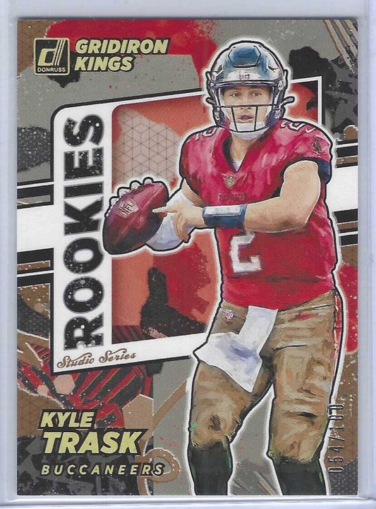 KYLE TRASK 2021 PANINI DONRUSS GRIDIRON KINGS STUDIO SERIES ROOKIE RC #D 064/100