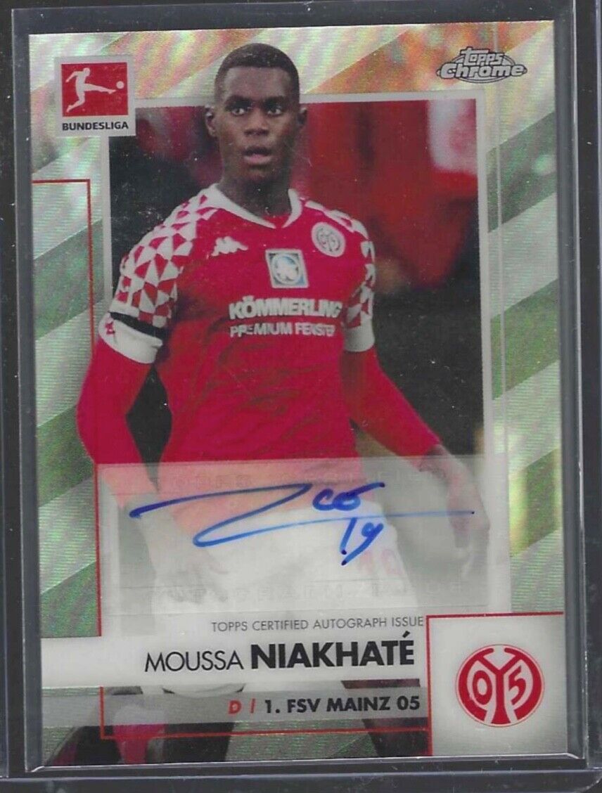 MOUSSA NIAKHATE 2020-21 TOPPS CHROME BUNDESLIGA SILVER REFRACTOR AUTO #BCA-MNI