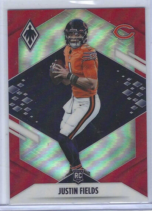 JUSTIN FIELDS 2021 PANINI PHOENIX RED PRIZM ROOKIE RC #D 194/250
