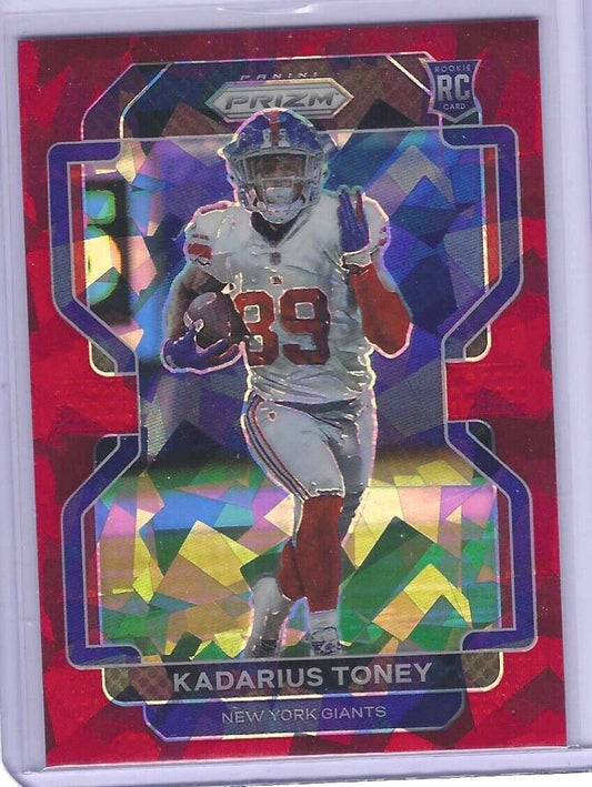KADARIUS TONEY 2021 PANINI PRIZM RED CRACKED ICE PRIZM ROOKIE RC #342