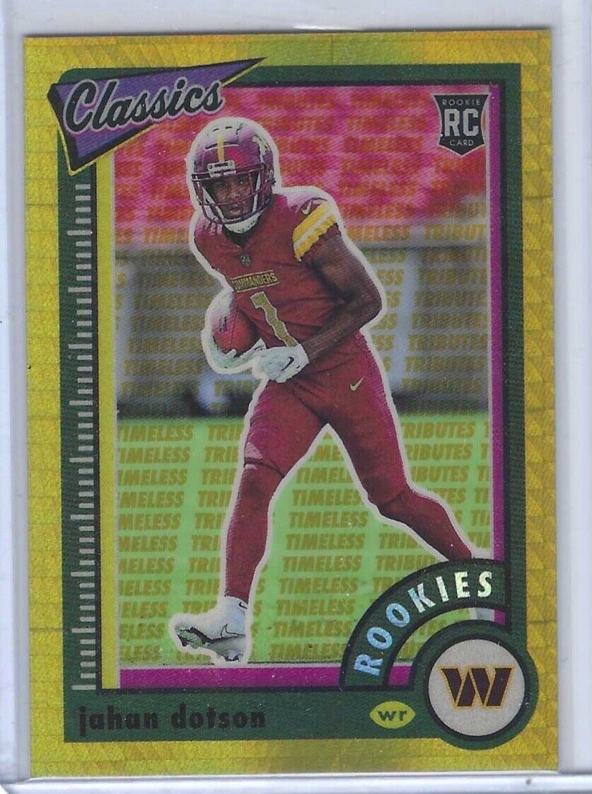 JAHAN DOTSON 2022 CLASSICS YELLOW HYPER TIMELESS TRIBUTES PRIZM RC #D 30/99