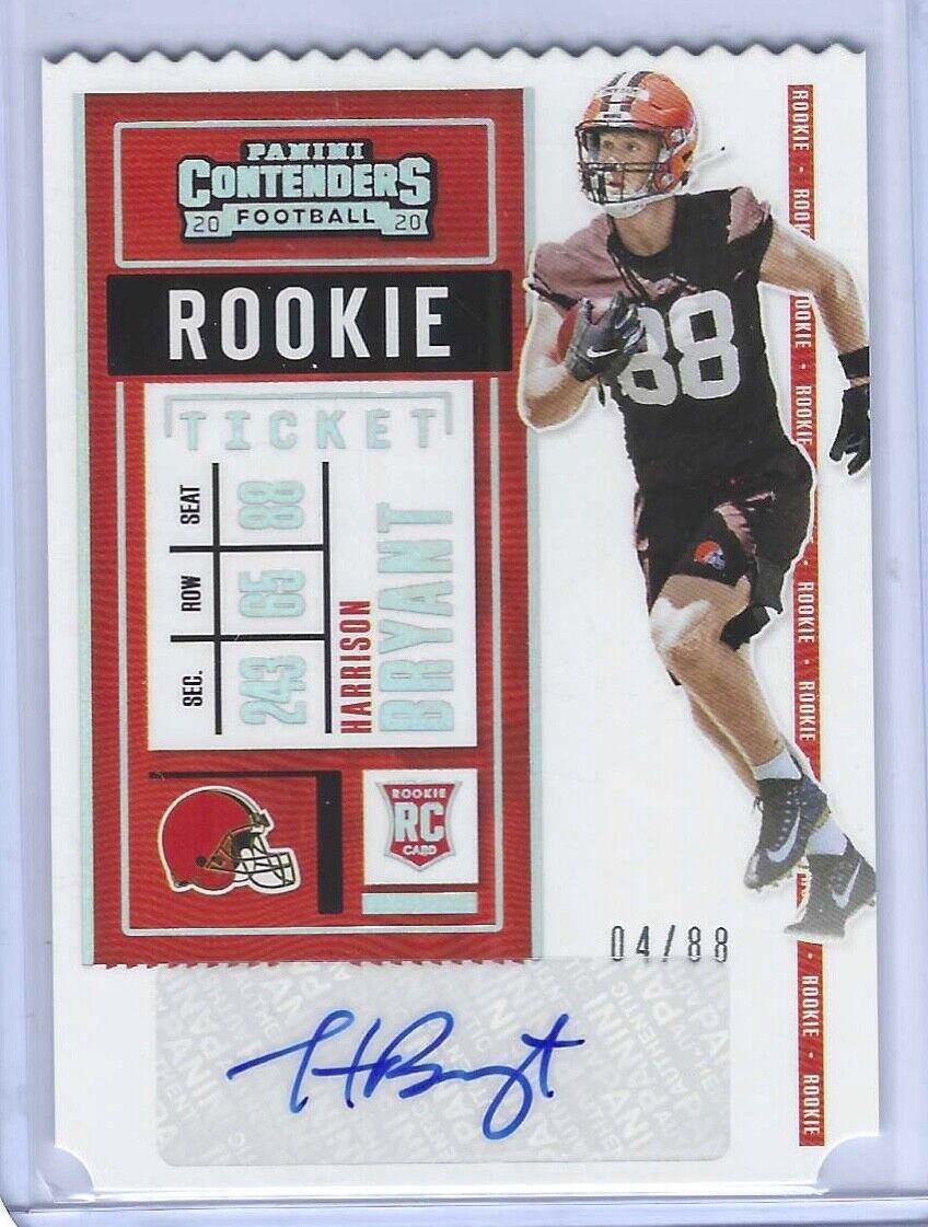 HARRISON BRYANT 2020 CONTENDERS DIE CUT VARIATION TICKET STUB AUTO RC #D 04/88