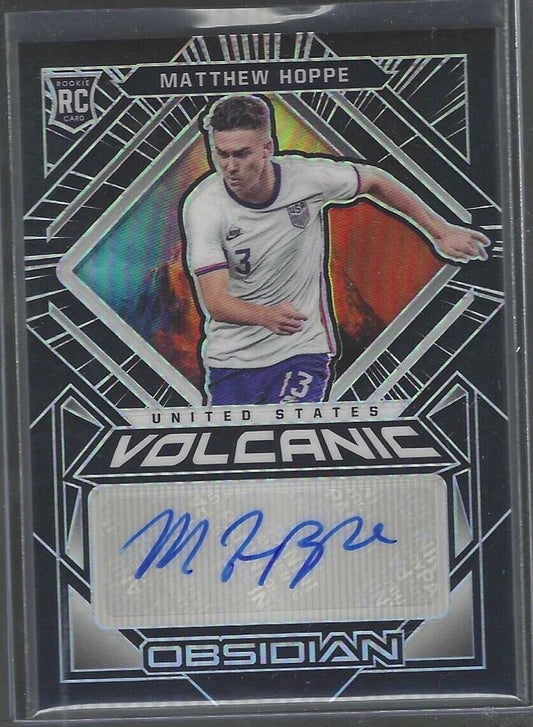 MATTHEW HOPPE 2020-21 PANINI OBSIDIAN VOLCANIC SILVER USA AUTO RC #D 101/149